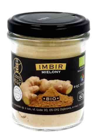 PIĘĆ PRZEMIAN Imbir mielony bezglutenowy BIO 60g