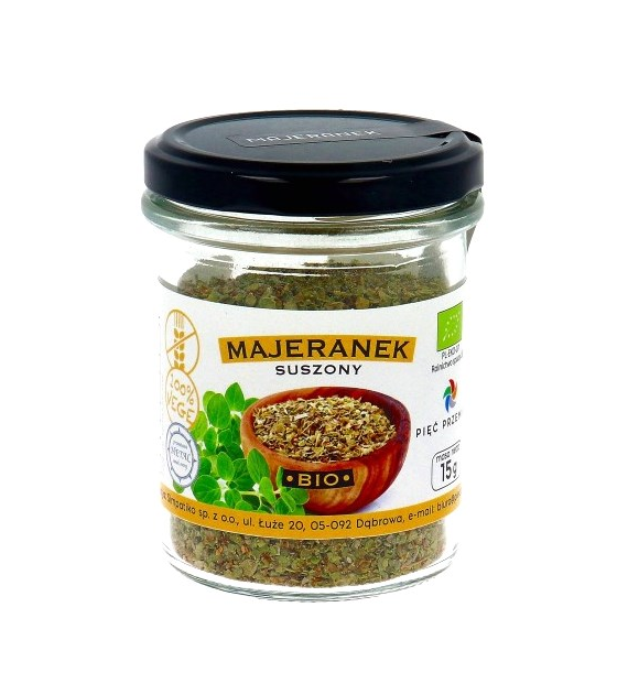 PIĘĆ PRZEMIAN Majeranek suszony bezglutenowy BIO 15g