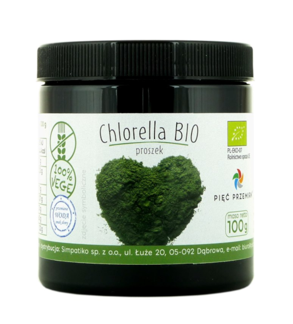 PIĘĆ PRZEMIAN Chlorella BIO proszek 100g