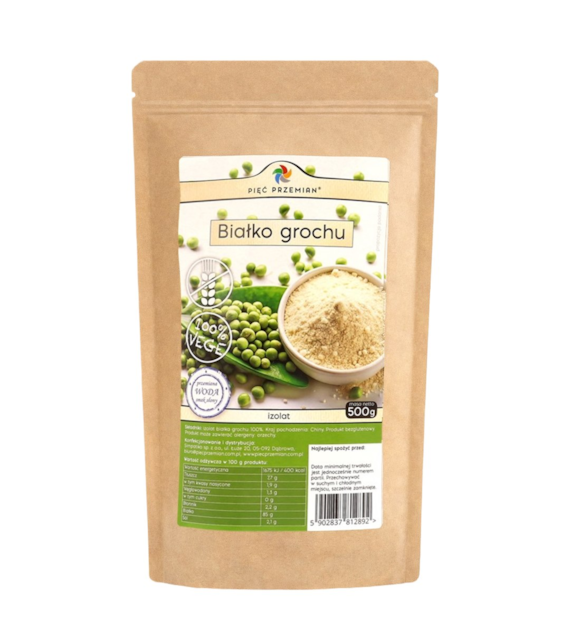 PIĘĆ PRZEMIAN Białko grochu bezglutenowe 500g