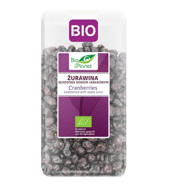 BIO PLANET Żurawina słodzona sokiem jabłkowym BIO 400g