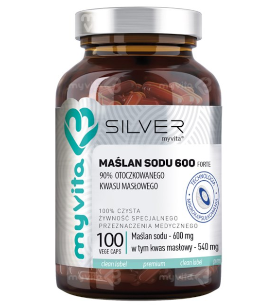 SILVER Maślan sodu forte 600mg, 100kaps. MyVita