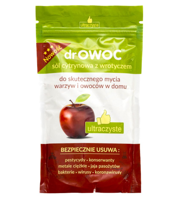 drOWOC sól cytrynowa z wrotyczem do mycia warzyw i owoców 300g UNIPHAR