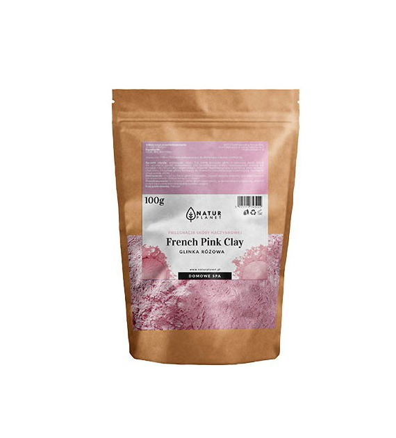 Glinka oryginalna francuska - różowa 100g NATUR PLANET