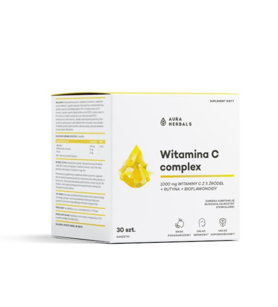 AURA HERBALS Witamina C Complex 1000mg, 30 saszetek