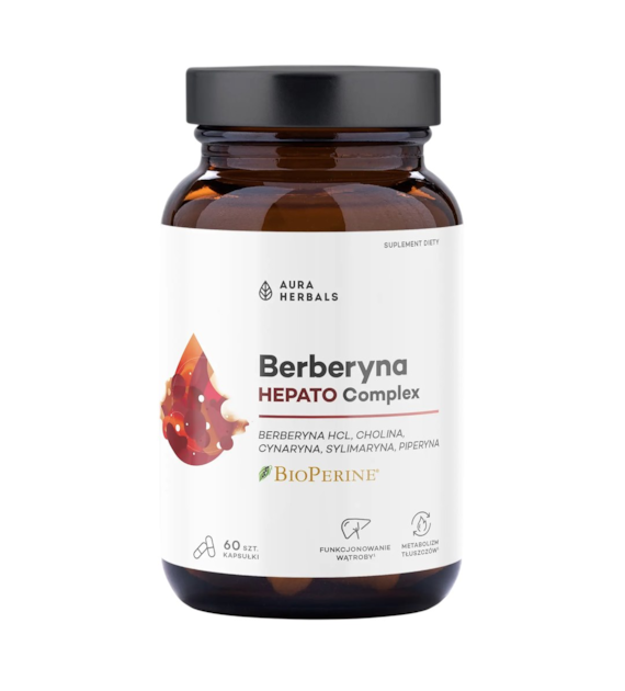 AURA HERBALS Berberyna HEPATO Complex 60 vkaps.