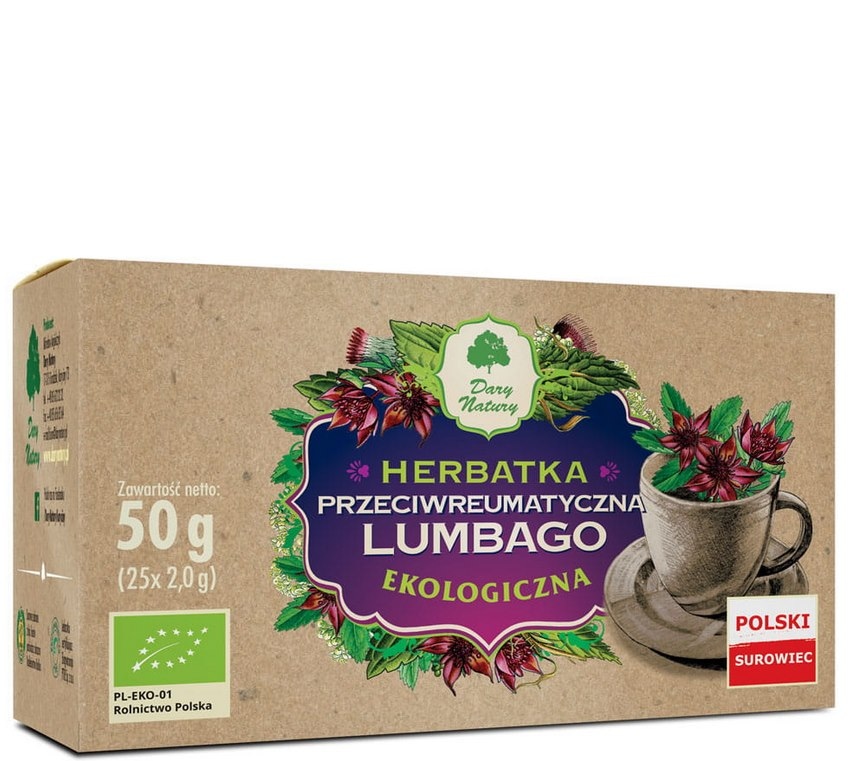 Herbatka Lumbago przeciwreumatyczna fix BIO 25*2g DARY NATURY