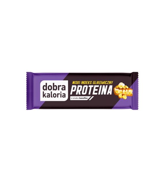 DOBRA KALORIA Baton PROTEINA z niskim IG o smaku banofee + olej MCT 45g KUBARA