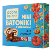 DOBRA KALORIA Mini batoniki a'la makowiec z nerkowców (6x18g) KUBARA