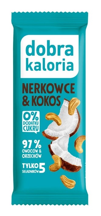 DOBRA KALORIA Baton Nerkowce i kokos 35g  KUBARA