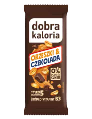 DOBRA KALORIA Baton orzeszki & czekolada 35g KUBARA