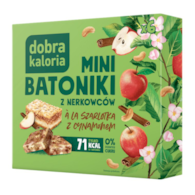DOBRA KALORIA Mini batoniki a'la szarlotka z cynamonem z nerkowców (6x17g) KUBARA