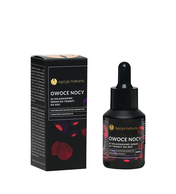 Serum Owoce nocy 30ml OPCJA NATURA - 20 składnikowe serum do twarzy na noc