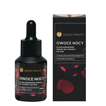 Serum Owoce nocy 30ml OPCJA NATURA - 20 składnikowe serum do twarzy na noc