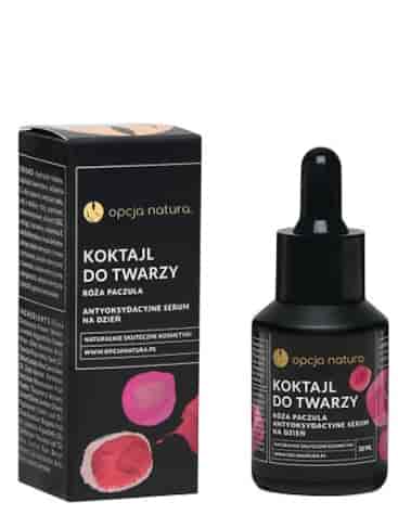 Koktajl do twarzy róża paczula 30ml OPCJA NATURA - antyoksydacyjne serum na dzień