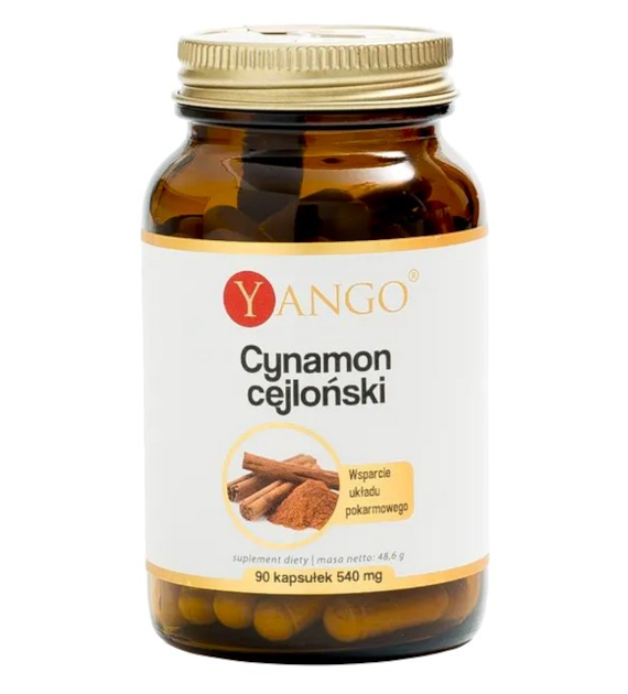 YANGO Cynamon cejloński ekstrakt 10:1 450mg, 90 kaps.