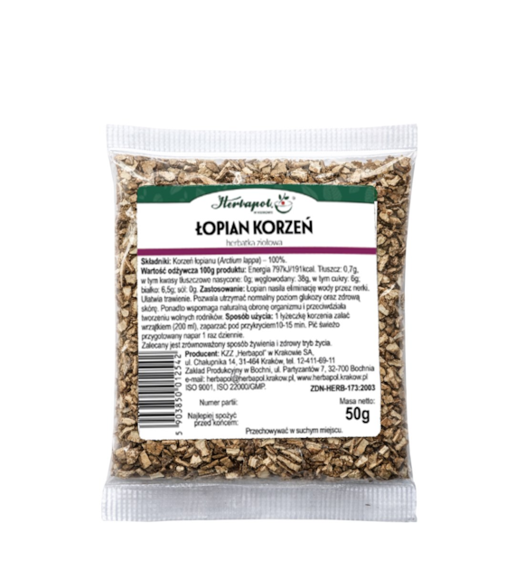 Łopian korzeń 50g HERBAPOL KRAKÓW