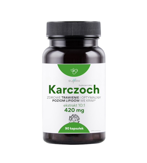 Karczoch ekstrakt 10:1 420mg, 90kaps. SUPLIIV