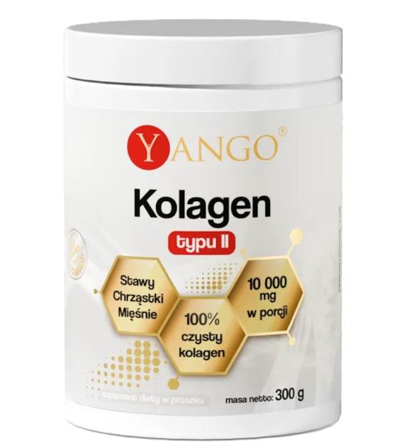 YANGO Kolagen wołowy typu II w proszku 300 g