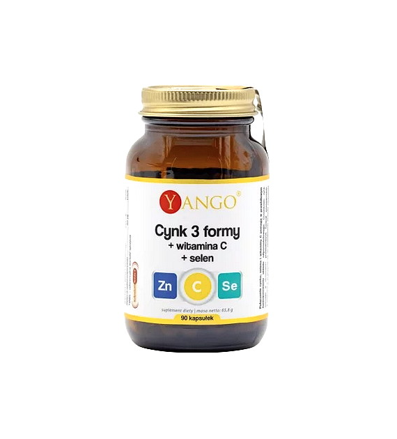 YANGO Cynk 3 formy + wit. C + selen 90 kaps.