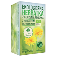 Herbatka z korzenia mniszka z hibiskusem i cynamonem fix BIO 25*2g DARY NATURY