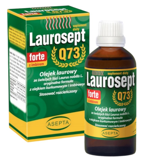 ASEPTA Laurosept FORTE Q73 100ml - Olejek laurowy + olejek z kurkumy i imbiru
