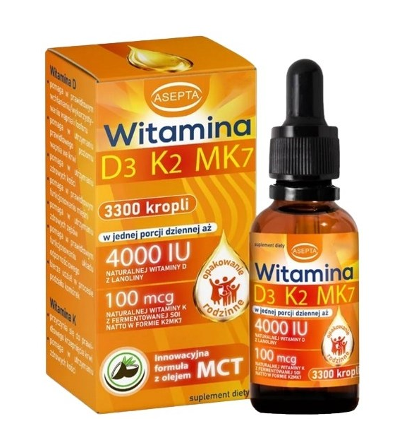 ASEPTA Witamina D3+K2 MK7 forte - 100ml