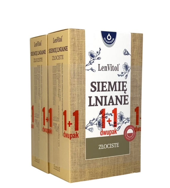 OLEOFARM Siemię lniane złociste dwupak 250g+250g