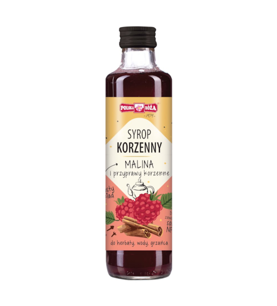 Syrop korzenny malina i przyprawy korzenne 250ml POLSKA RÓŻA