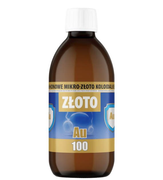 Mikro-Złoto koloidalne Au100 10ppm 300ml PRO AKTIV