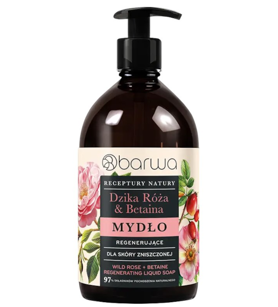 Mydło w płynie dzika róża & betaina regenerujące 480ml BARWA RECEPTURY NATURY
