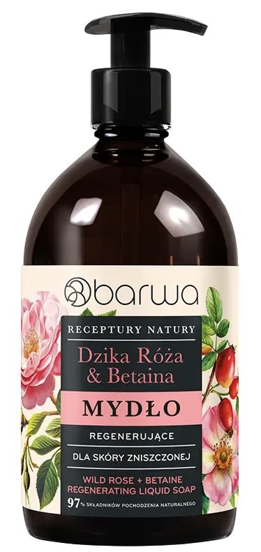 Mydło w płynie dzika róża i betaina regenerujące 480ml BARWA RECEPTURY NATURY