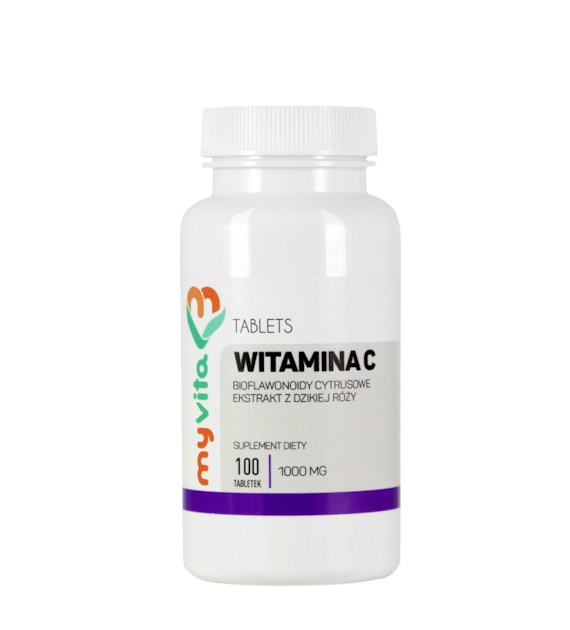 MyVita Witamina C 1000mg, 100 tabletek + róża + bioflawonoidy