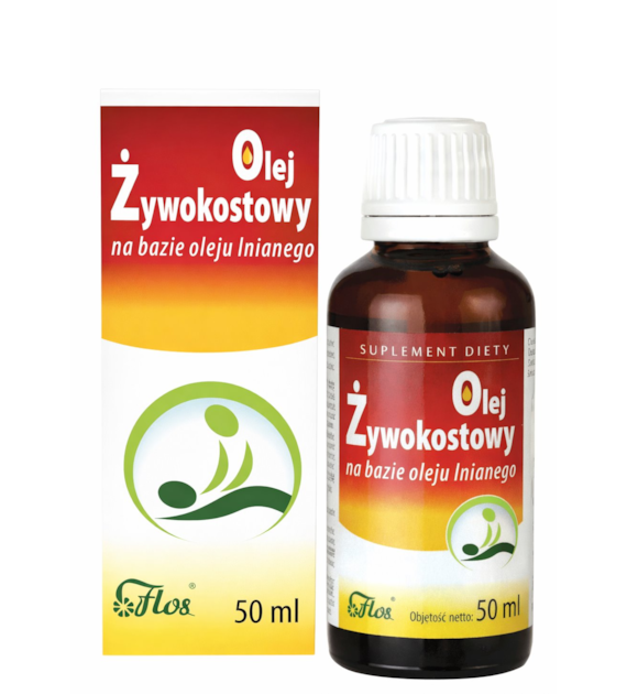 Olej żywokostowy na bazie oleju lnianego 50ml FLOS