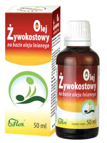 Olej żywokostowy na bazie oleju lnianego 50ml FLOS