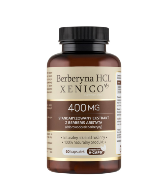 Berberyna HCL Xenico 400mg, 60 Vcaps. XENICO PHARMA