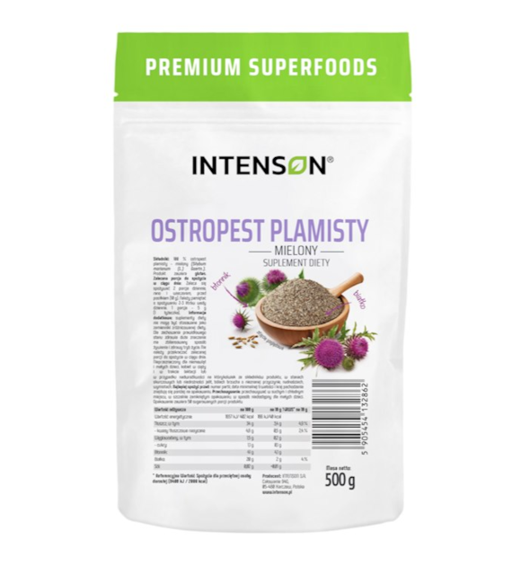 Ostropest plamisty mielony suplement diety 500g INTENSON