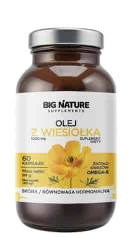BIG NATURE Kapsułki Olej z wiesiołka 1000mg, 60 kaps.