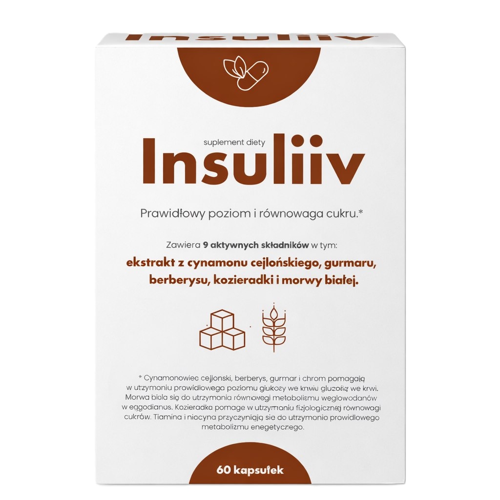 INSULIIV - prawidłowy poziom i równowaga cukru 60 kaps.