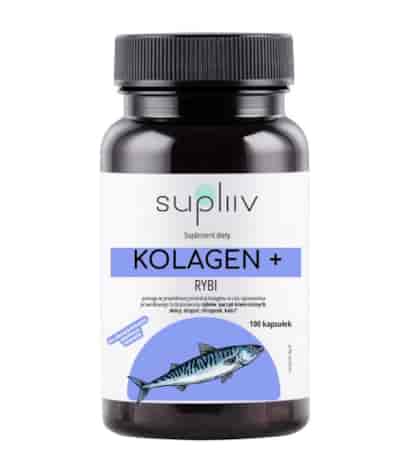 Kolagen rybi + witamina C 100 kaps. SUPLIIV