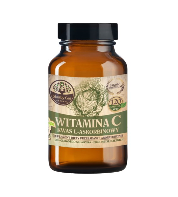 Witamina C z kapusty w kapsułkach 1000mg, 120 kaps. SKARBY GAI NATURAL