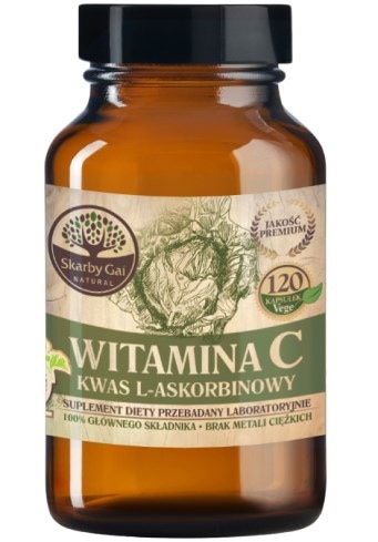 Witamina C z kapusty w kapsułkach 1000mg, 120 kaps. SKARBY GAI NATURAL