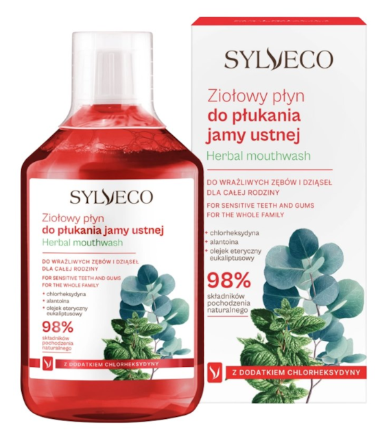 Płyn do płukania jamy ustnej ziołowy z chlorheksydyną 500ml SYLVECO