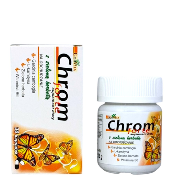 GORVITA Chrom Forte z zieloną herbatą 30 kaps.
