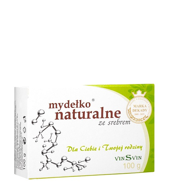 Mydełko naturalne ze srebrem w kostce 100g VINSVIN