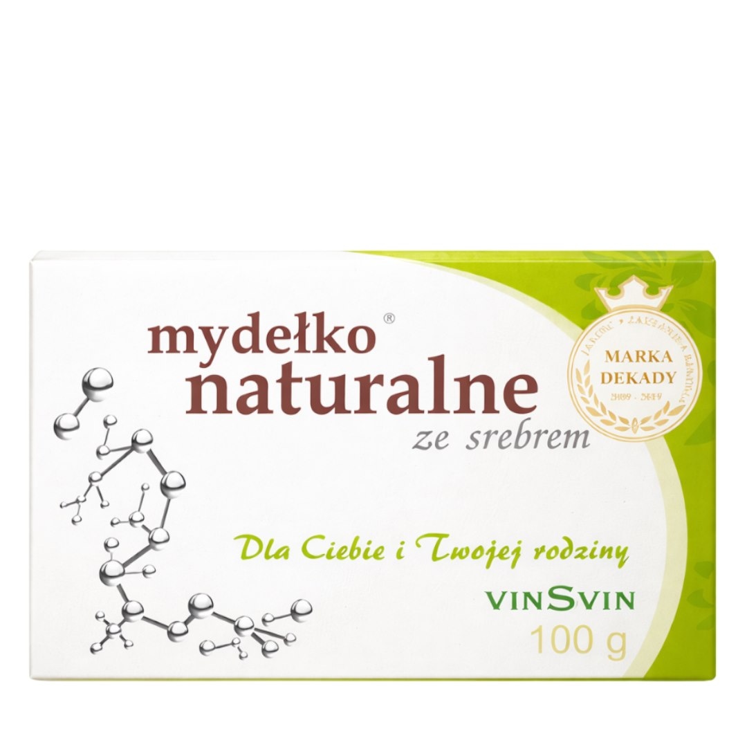 Mydełko naturalne ze srebrem w kostce 100g VINSVIN