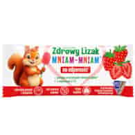 Zdrowy lizak Mniam-Mniam bez cukru truskawka 1 szt. STARPHARMA