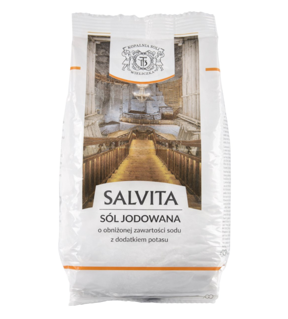 SALVITA Sól jodowana o obniżonej zawartości sodu z dodatkiem potasu 0,5kg