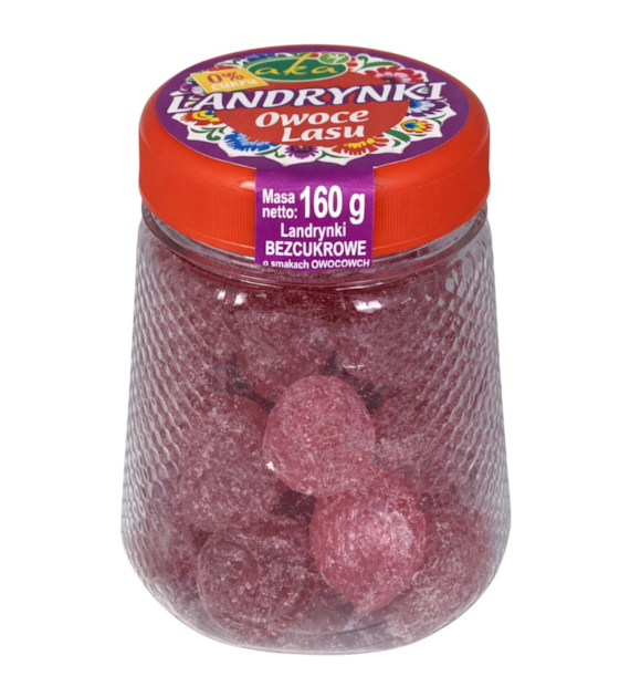 Landrynki owoce lasu ze stewią bez dodatku cukru 160g AKA