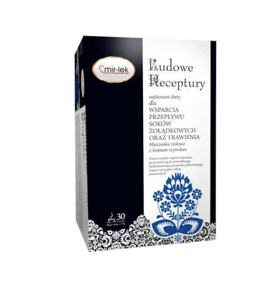 LUDOWE RECEPTURY wsparcie przepływu soków żołądkowych oraz trawienia 30 saszetek MIR-LEK